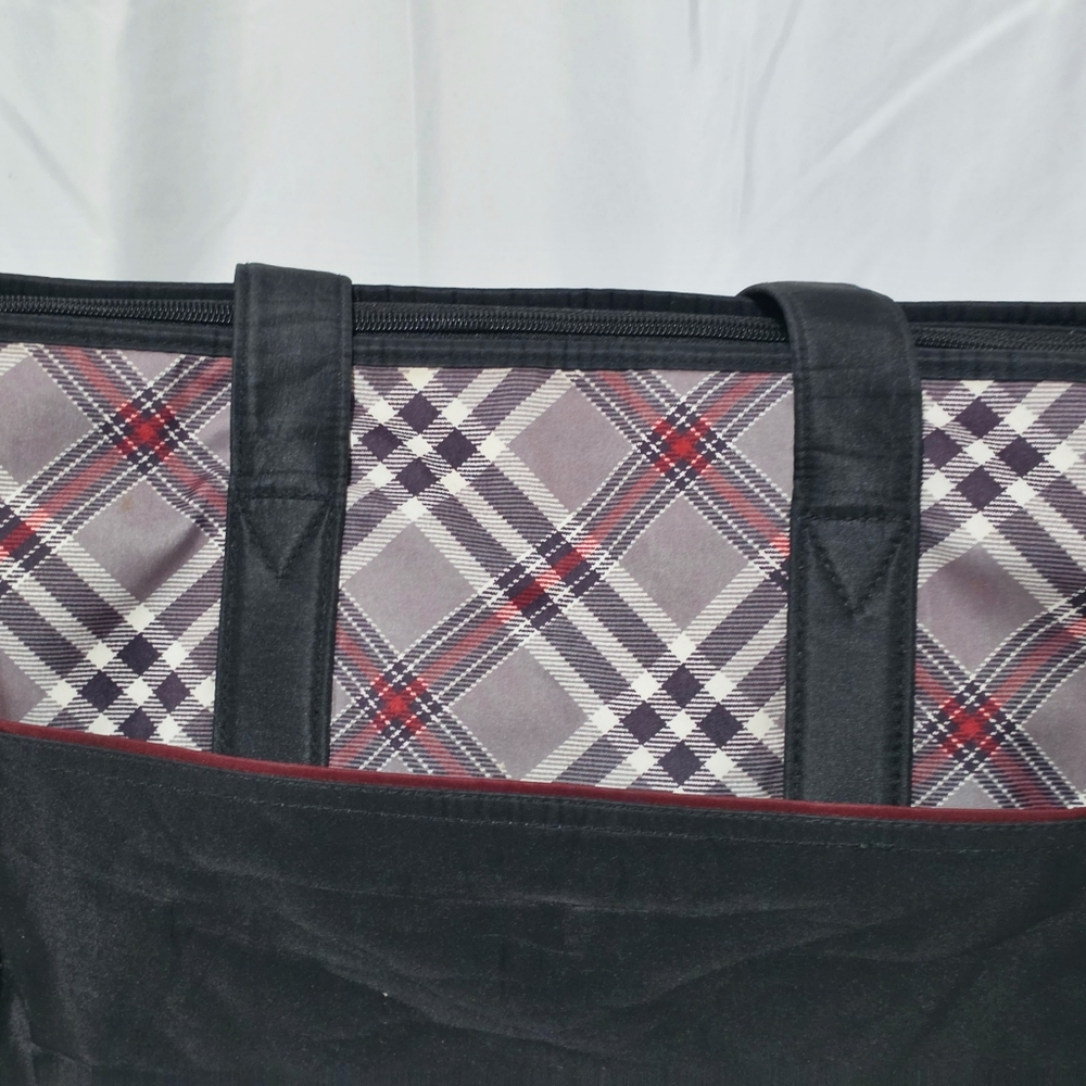 Eddie Bauer Diaper Bag Tote In Black, Grey, & Red - Picture 7 of 8